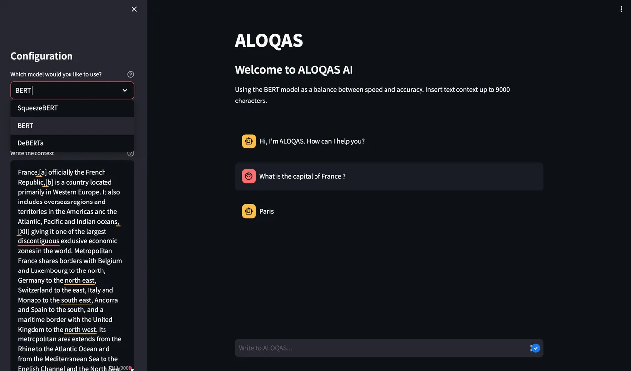 Aloqas - Chatbot IA Question Answering - 2